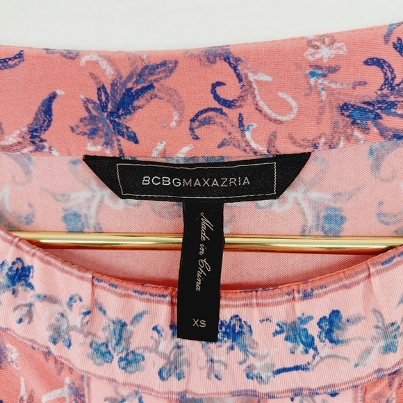 BCBGMaxAzria Shift Tunic Long Sleeve Peekaboo Bodice Mini Dress - Picture 4 of 6